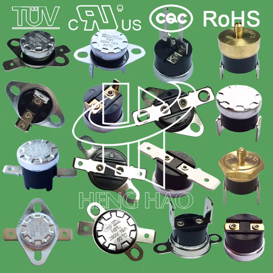 Interruptor de temperatura do termostato de reinicialização manual Ksd301